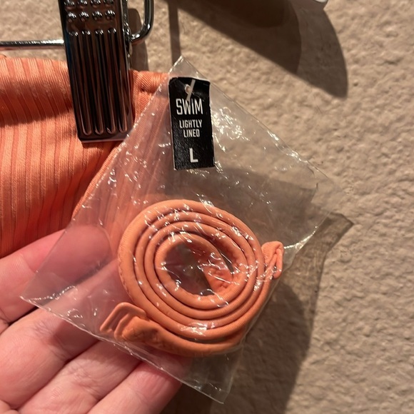 New Victoria’s Secret PINK Women’s Bikini Top Bandeau Ribbed Size Large NWT - Picture 3 of 12